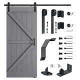 Solid Wood Paneled Barn Door With Installation Hardware Kit 